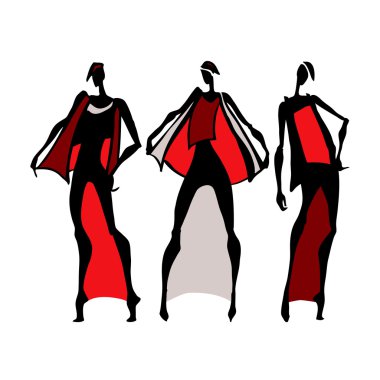 güzel bir kadın silueti. 