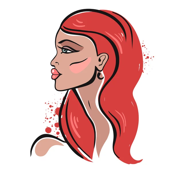 Retrato de mujer hermosa . — Vector de stock