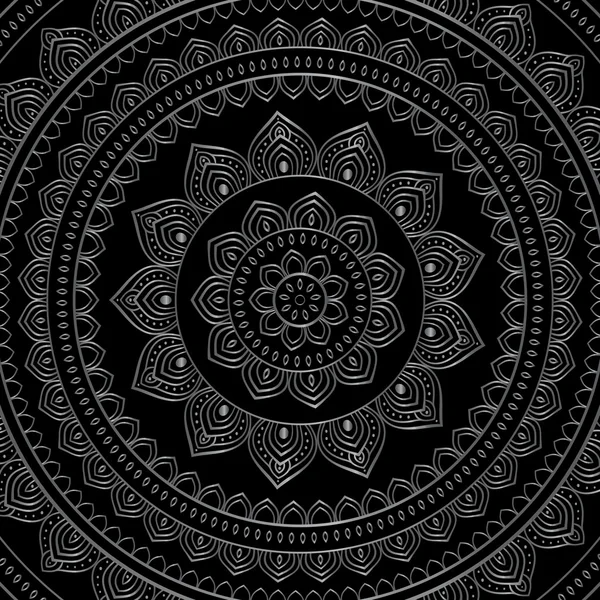 Mandala de plata — Vector de stock