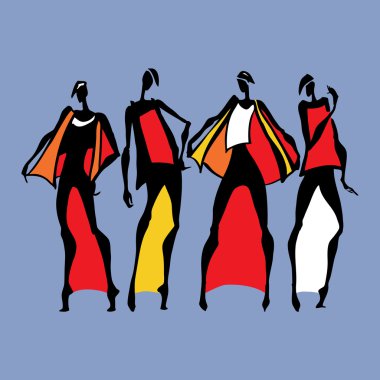 güzel bir kadın silueti. 