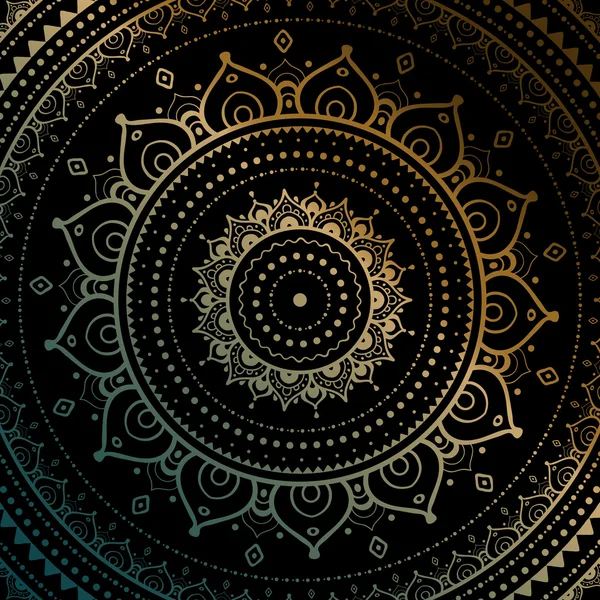 Gouden mandala — Stockvector