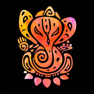 Ganapati. Hindu tanrısı Ganesha.