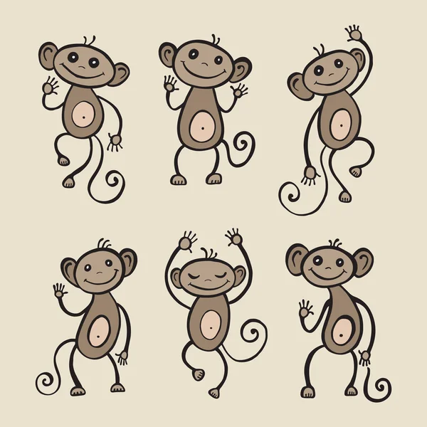 Monkey kínai zodiac. — Stock Vector