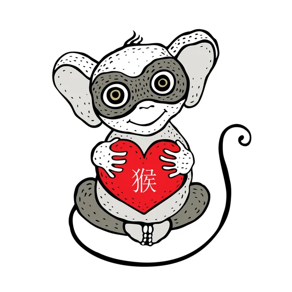 Китайская зодиакальная обезьяна . — стоковый вектор