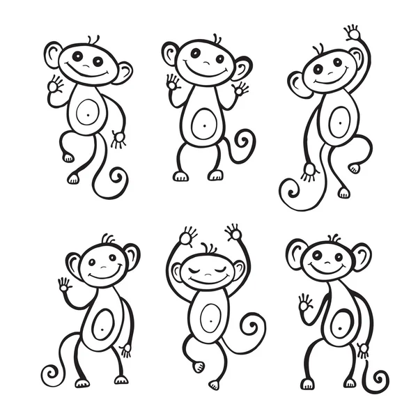 Monkey kínai zodiac. — Stock Vector