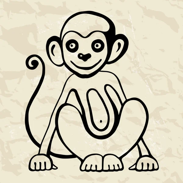 Tierkreiszeichen Affe. — Stockvektor