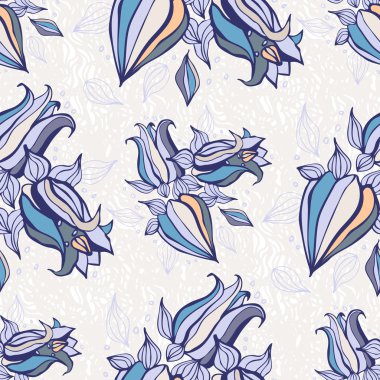 Çan çiçekleri. Sorunsuz vektör arka plan