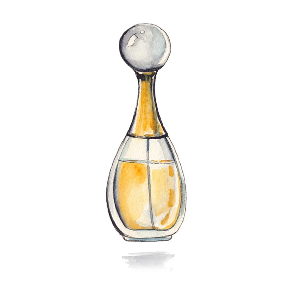 Flakon perfum akwarela — Zdjęcie stockowe