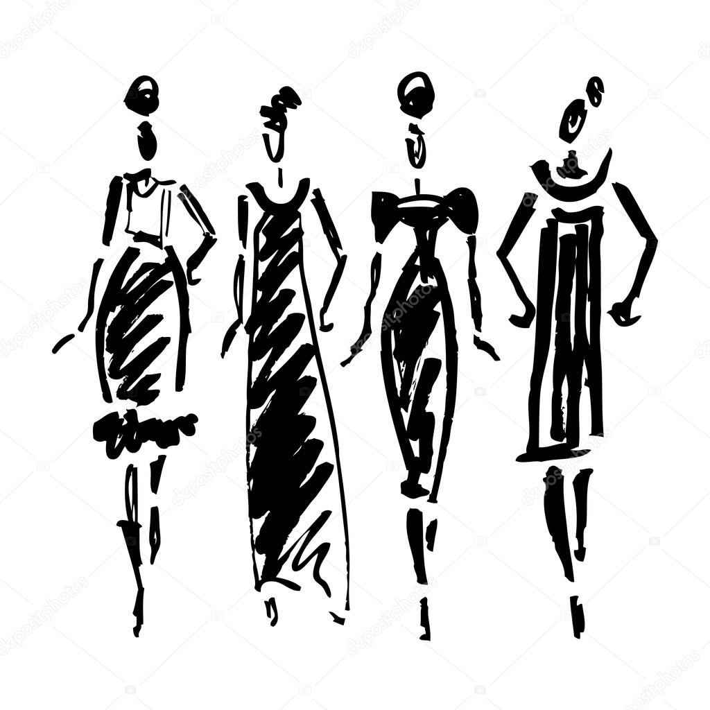 美丽的女人剪影. 图库矢量图©katyaulitina 87101562, image size:1024x1024