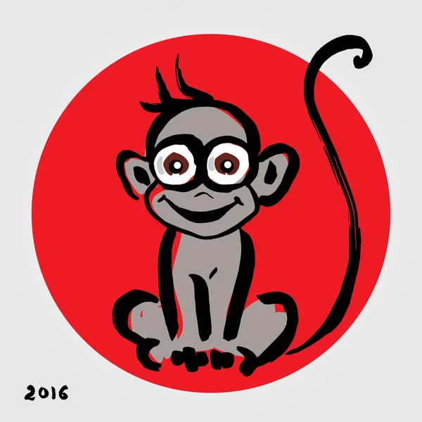 Monkey kínai zodiac. — Stock Vector