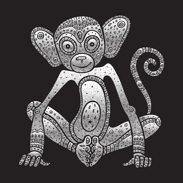 Μαϊμού κινεζικής zodiac. — Διανυσματικό Αρχείο