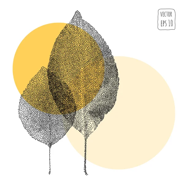 Yaprakları. Desen yaprak ile