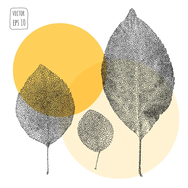 Yaprakları. Desen yaprak ile