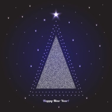 Noel ağacı tatil illüstrasyon