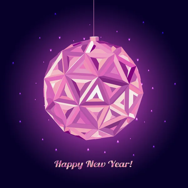 Geometric christmas ball. Holidays Background