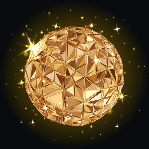 Geometric Disco ball — Stock Vector