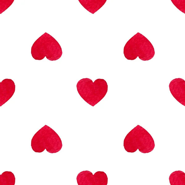 Şirin suluboya arka plan kırmızı Kalpler — Stok fotoğraf