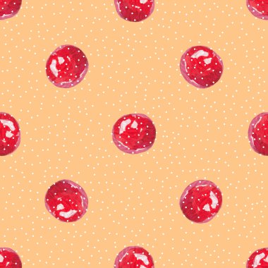 Suluboya kızılcık. Seamless modeli.