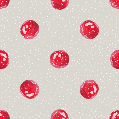 Suluboya kızılcık. Seamless modeli.