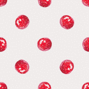 Suluboya kızılcık. Seamless modeli.