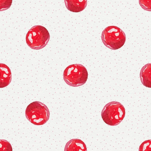Aquarel Cranberry. Naadloze patroon. — Stockfoto