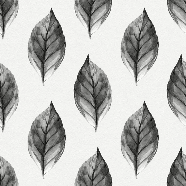 Watercolor leaves pattern — Stock Photo, Image