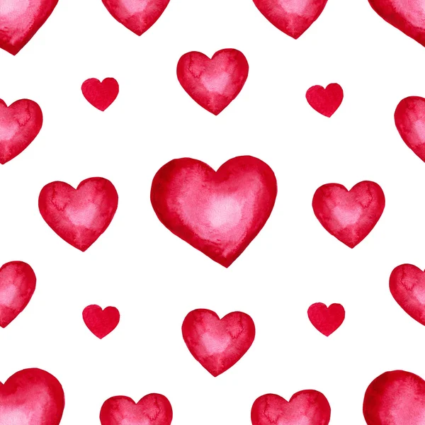 Şirin suluboya arka plan kırmızı Kalpler