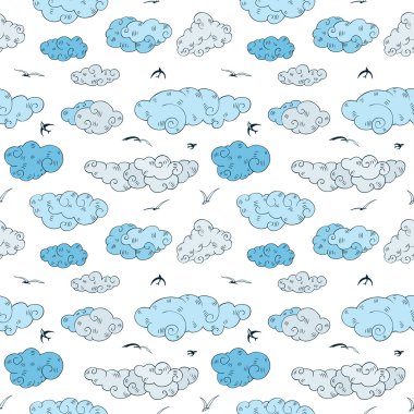 Mavi bulutlar, seamless modeli.