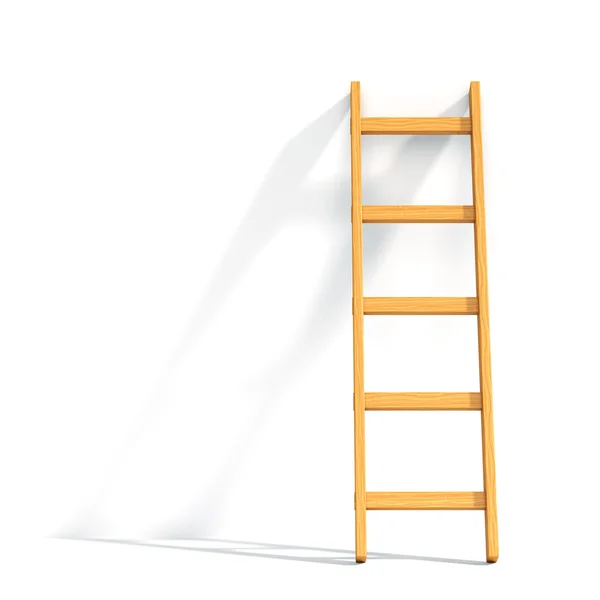 Wood ladder on white background — Stock Photo, Image