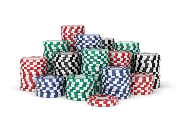 Coloridas fichas de casino — Foto de Stock