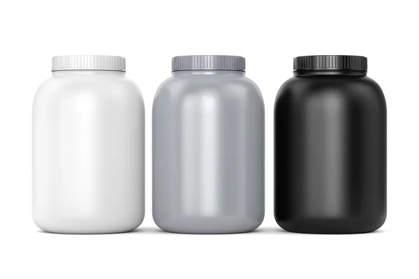 Three sport supplements can — Stock Photo, Image