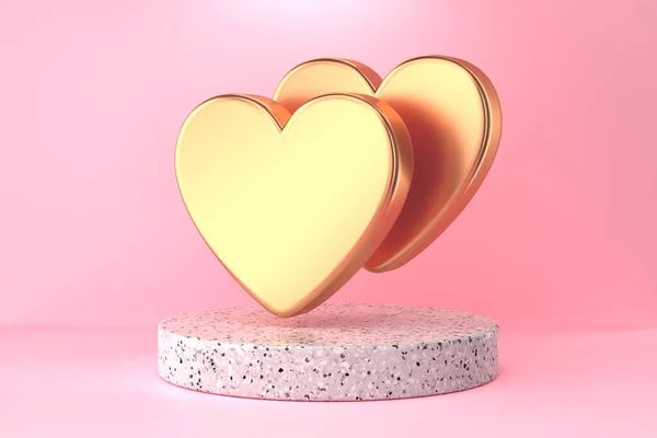 Joyeux concept de célébration de la Saint-Valentin. Illustration 3D — Photo