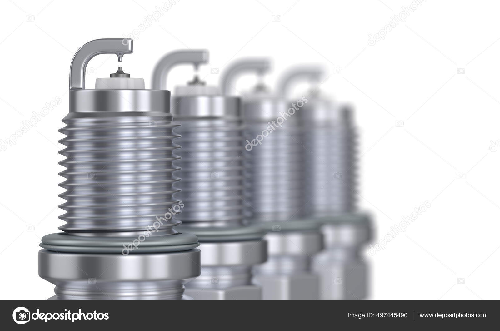 Auto motor bougies geïsoleerd op witte achtergrond ⬇ Stockfoto