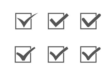 Vector check box icons clipart