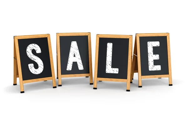 Sidewalk signs with SALE text — Stock Photo, Image