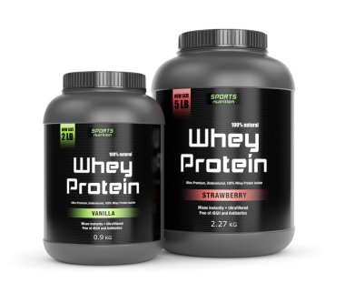 Vanilya ve çilek tadı protein