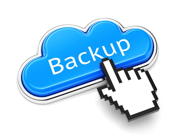 Backup cloud button — Stock Photo, Image