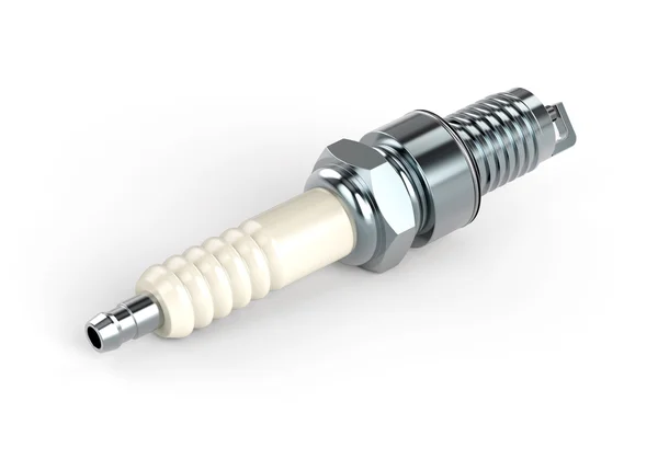 Spark plug on white — Stock Photo, Image