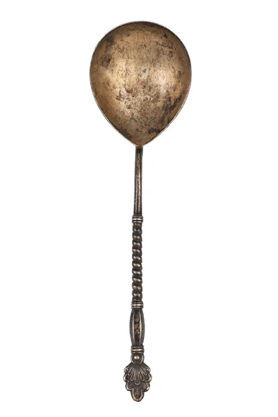 Large metal spoon — Stock Photo, Image