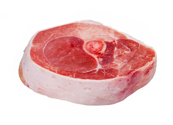 Pedaço de carne sobre fundo branco — Fotografia de Stock