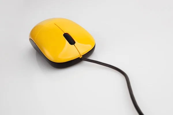 Yellow computer mouse — Stock Photo, Image