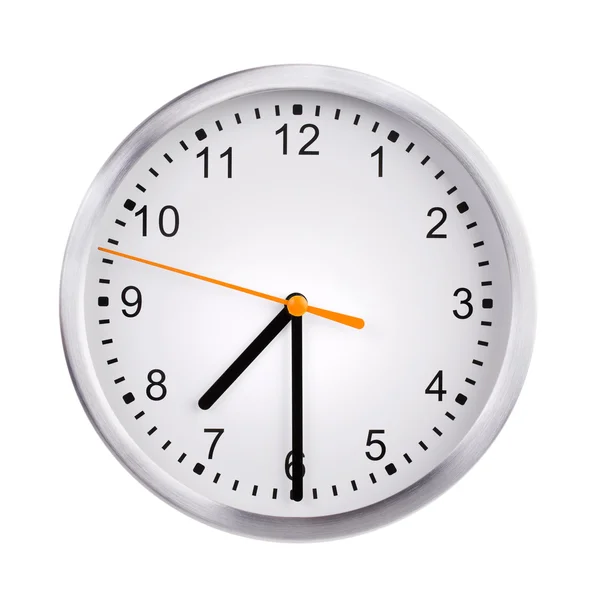 Round clock shows half past seven — Stock Photo, Image