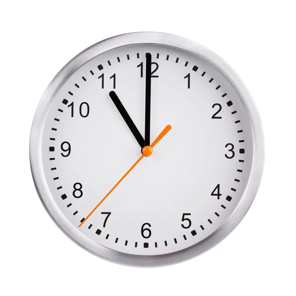 Exactly eleven hours on a round dial — Stock Photo, Image