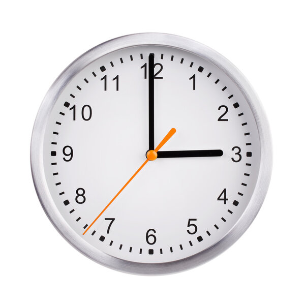 Three hours on the round clock