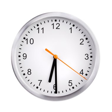 Yedinci yarısı Saat yüzü üzerinde