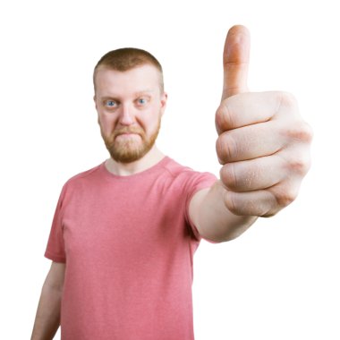 Adam tüm iyi olduğunu gösterir