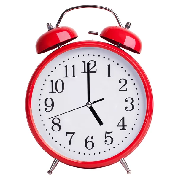 Alarm clock shows exactly five o'clock — Stock Photo, Image