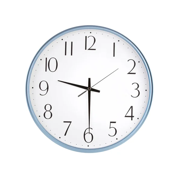 Round clock shows half past nine — Stock Photo, Image