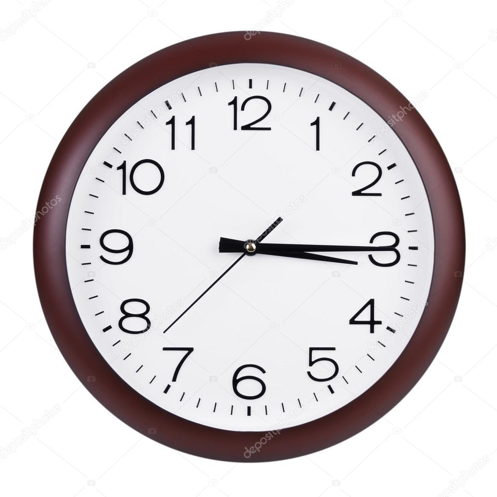 Clock shows fifteen minutes of the fourth