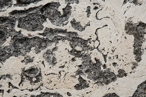 Plastered gray stone surface with cracks — Stock Photo, Image